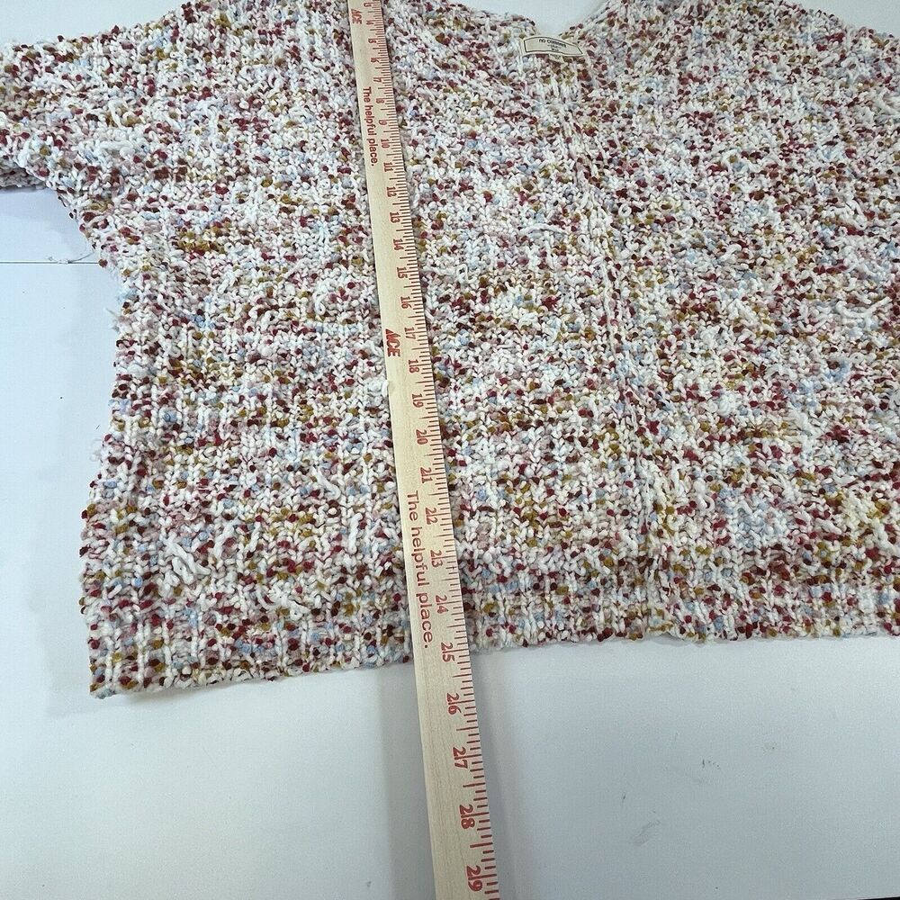 No Comment Womens Chenille Long Sleeve Multicolor Chunky Knit Sweater, Size 3XL - Picture 7 of 9